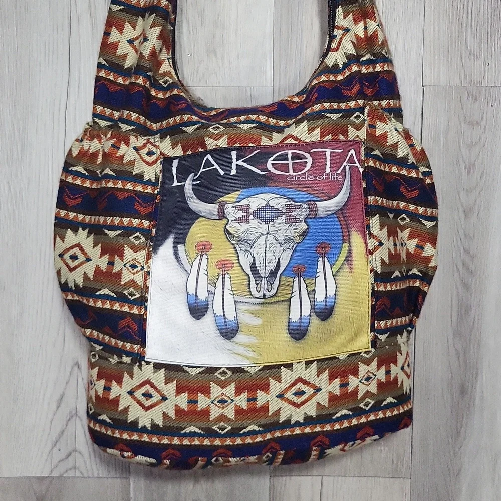 Handmade Lakota Slouchy Hobo Bag Boho Tribal‎ Tote Native American Inspired